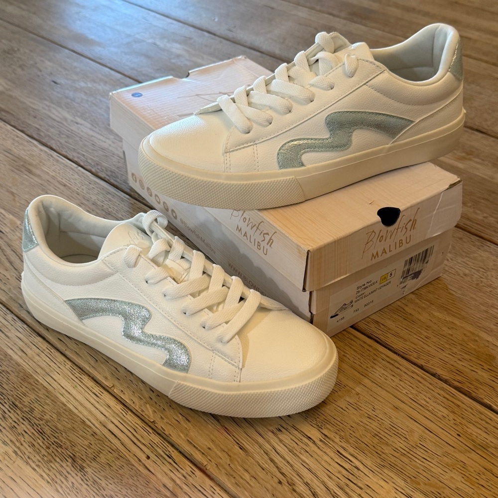 Blowfish Malibu VICE ZS-1736K Sneakers | White Ella Mint‎ | Women’s Size 5 NEW